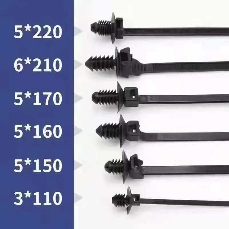 Customizable Self-Locking New Energy Car Fastener Industrial Auto Plastic Cable Tie Clamp Strap Multi-Purpose Wiring Harness