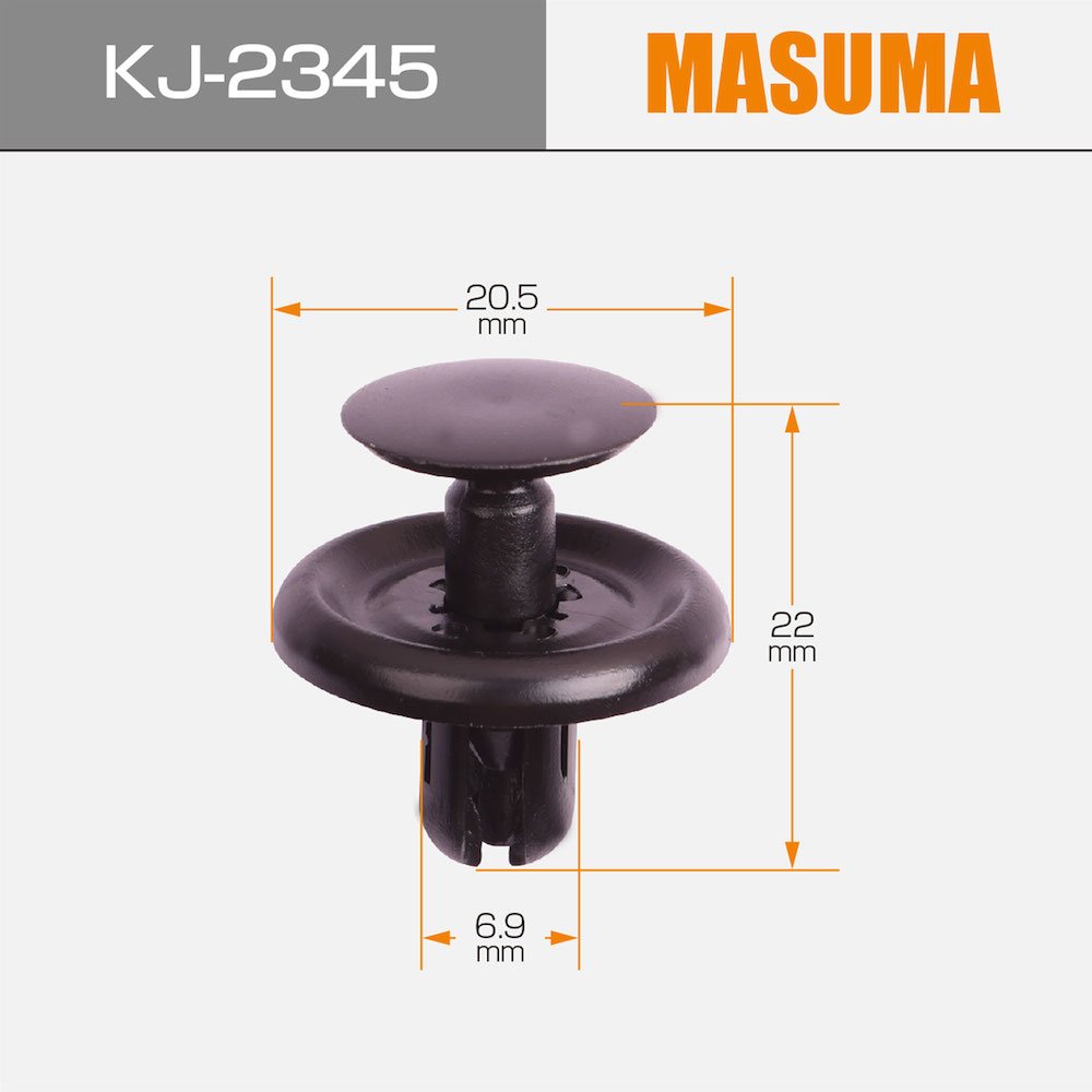 KJ-2345 MASUMA Auto Fastener Push Type Plastic clips 90467-07201 90467-07201 90467-07201 for HONDA HR-V