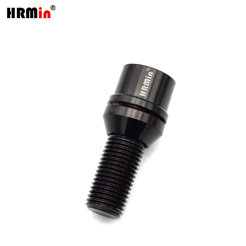 Black Color Torx Socket Floating 60 Degree Cone Seat Gr.5 Titanium Alloy Ti-6Al-4V Auto Wheel Hub Bolt M14x1.5 with Titanium Key
