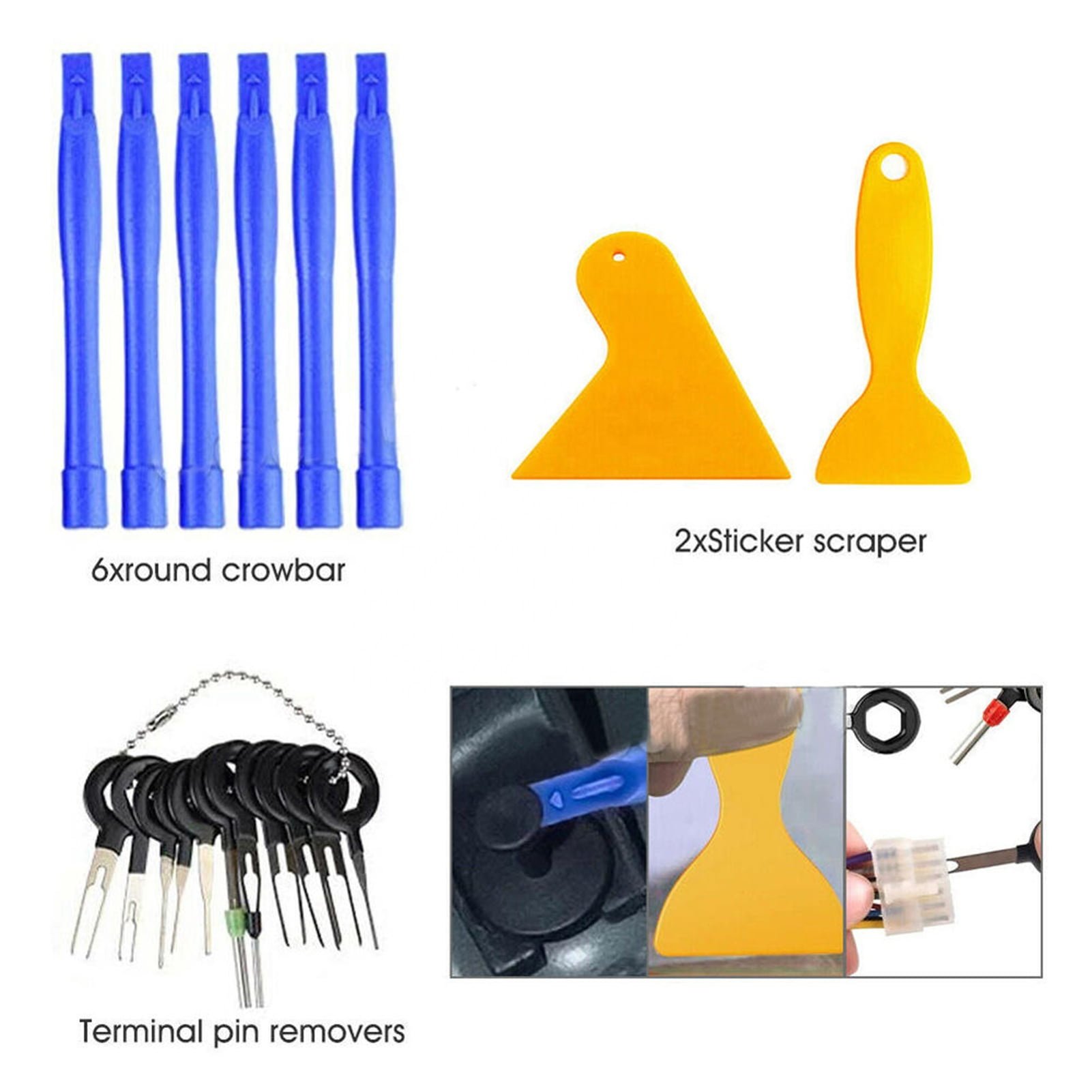 45pcs Useful Car Accessories Nylon Auto Fastener Clip Removal Tool Dash Kit