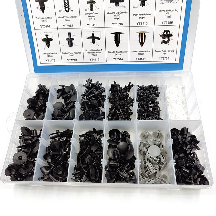 350Pcs Car Plastic Automotive Push Retainer Door Panel Trim Clips Kit & Auto Body Fasteners Assortment Fender Rivet Bumper Set