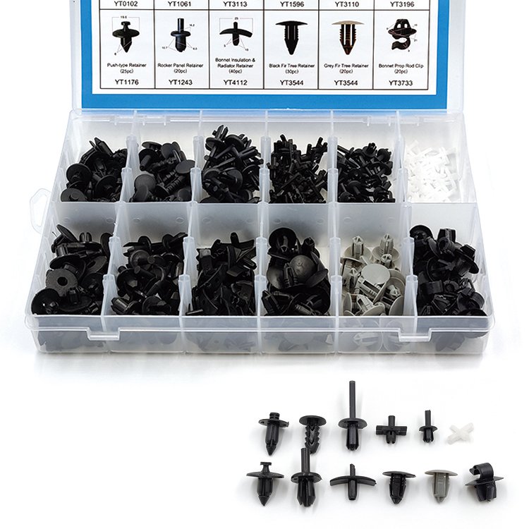 350Pcs Car Plastic Automotive Push Retainer Door Panel Trim Clips Kit & Auto Body Fasteners Assortment Fender Rivet Bumper Set
