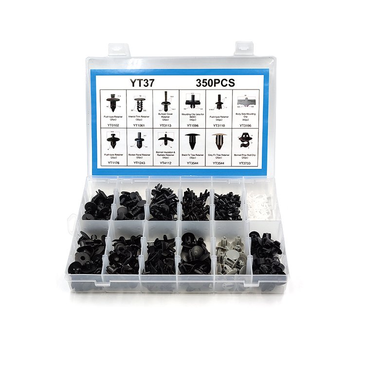 350Pcs Car Plastic Automotive Push Retainer Door Panel Trim Clips Kit & Auto Body Fasteners Assortment Fender Rivet Bumper Set