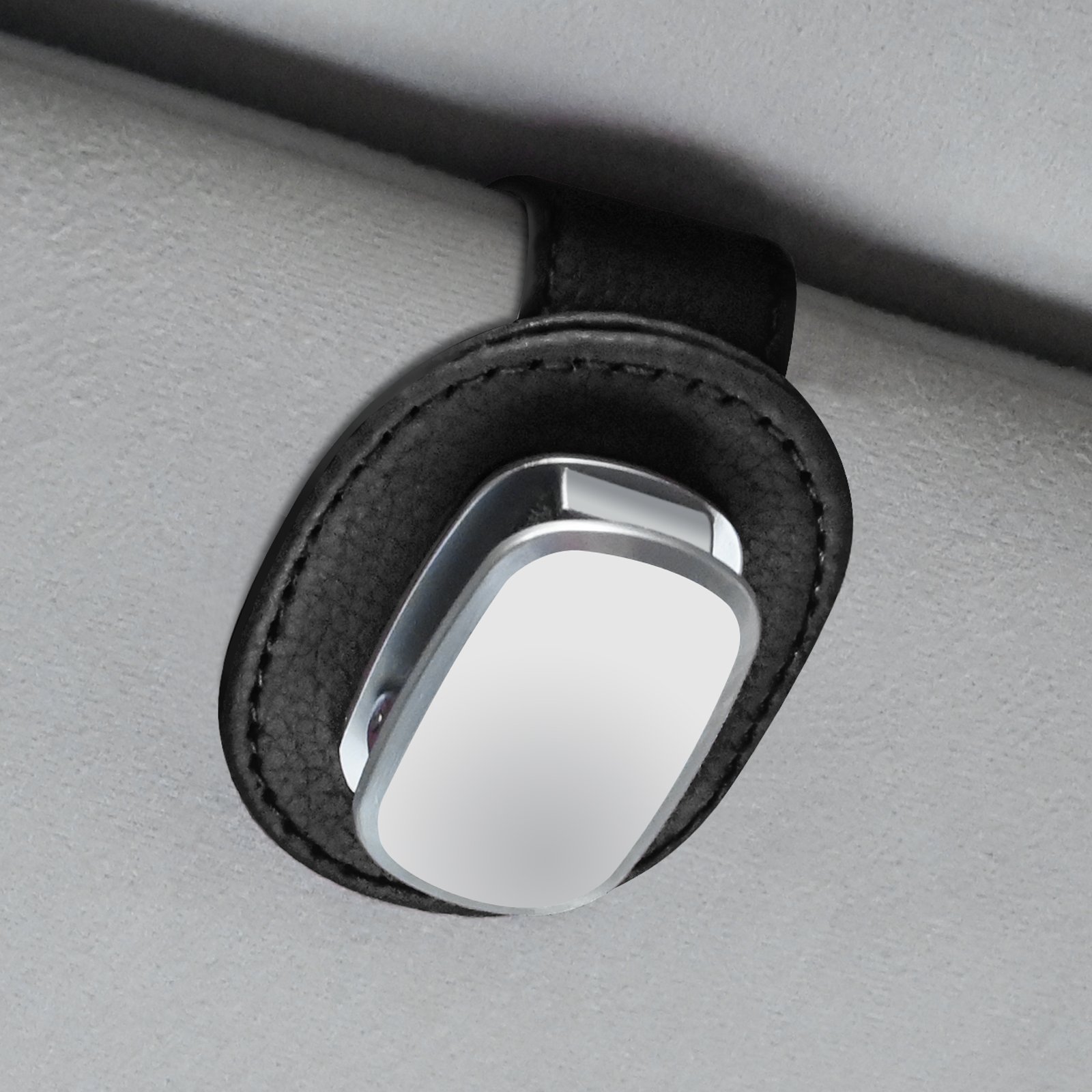 Sunglasses Eyeglasses Glasses Holder Auto Fastener Ticket Clip Auto Car Accessories Leather Car Glasses Holder