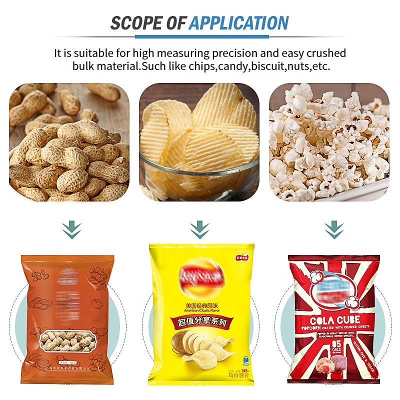 Shengwei Machinery Small Granule Snacks Potato Chip Banana Corn Chip Packing Machine