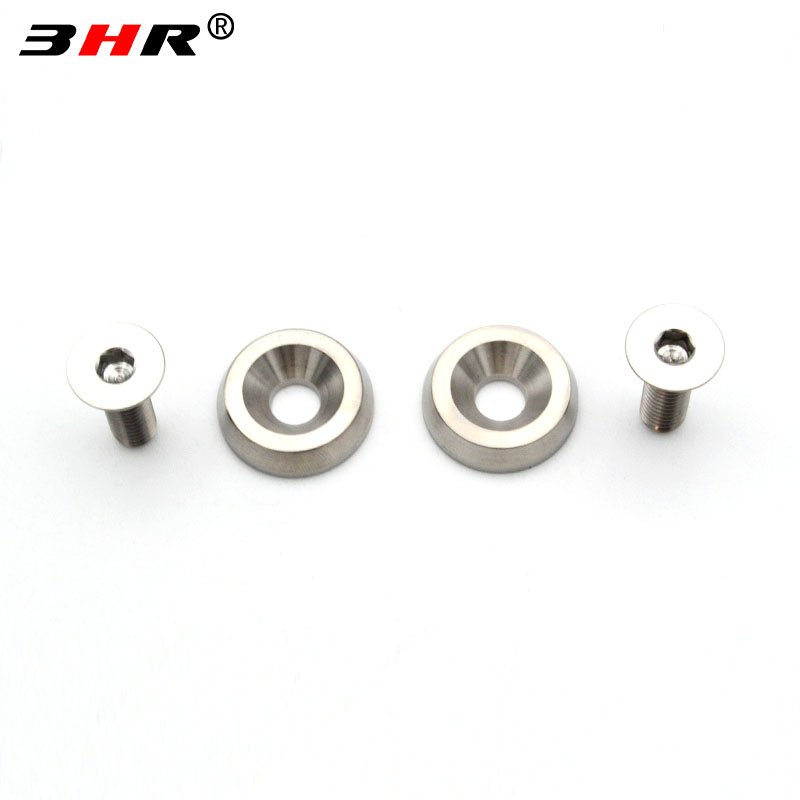 3HR Gr.5 Titanium Alloy Ti-6Al-4V Titanium Screw Bolt Automobile Engine Bay Dress up Kit Washers M6