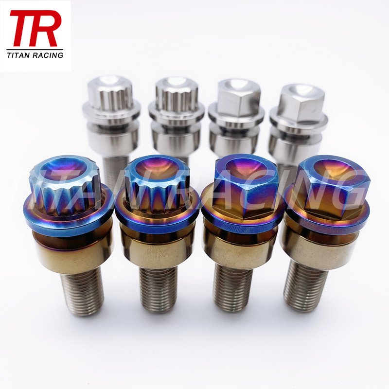 M12/M14 Grade5 Titanium Wheel Lug Bolts and nut Racing Part Wheel hug nut For Car Auto Parts Anti-theft Racing wheel bolt