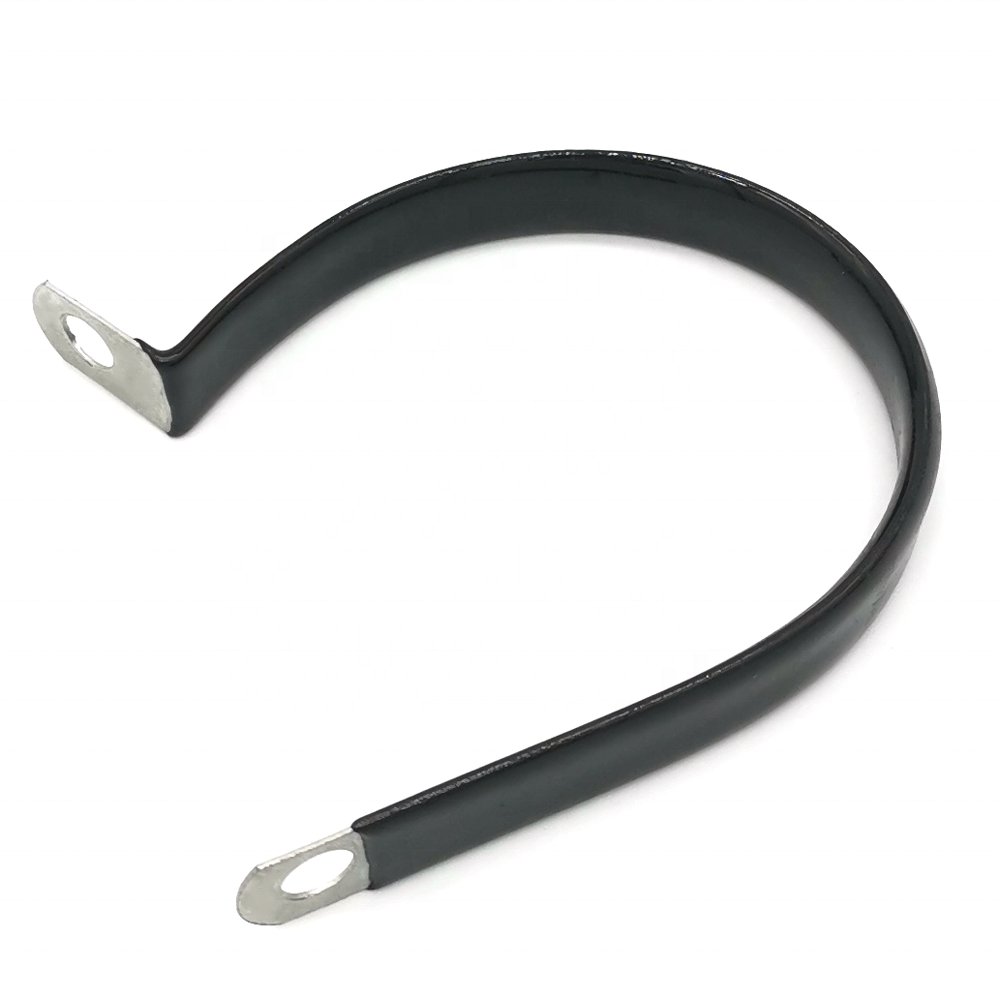 High Quality R Type Cushioned Clips Rubber Lined PVC Cable Clamps SS304 Hose Clamp with Zinc Finish Steel Pipe Clamp