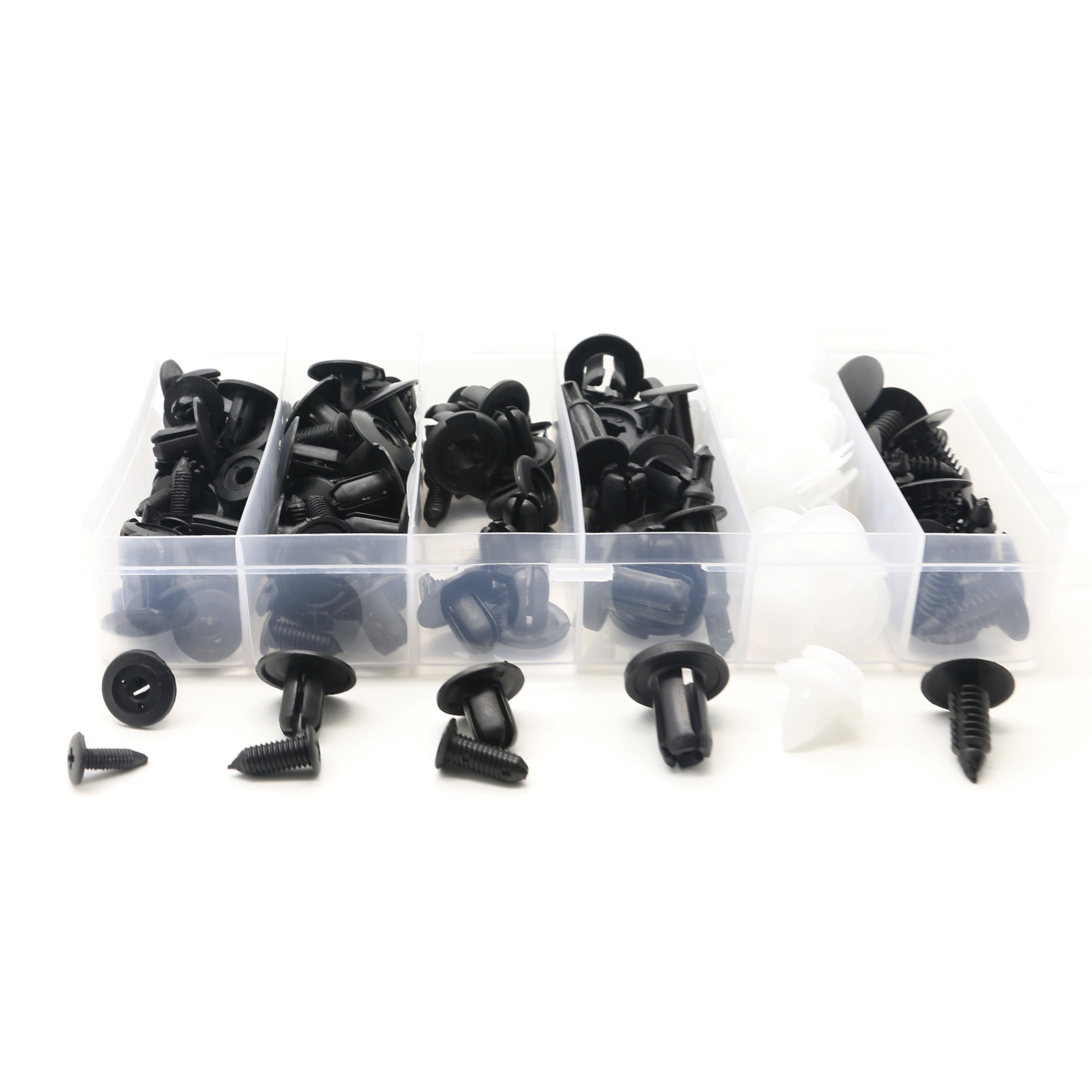Hot Sell Car Accessories 100Pcs Snap Rivet Push Retainer Kit 6 Sizes Car Push Pin Rivet Trim Plastic Fasteners Auto Clip for Car