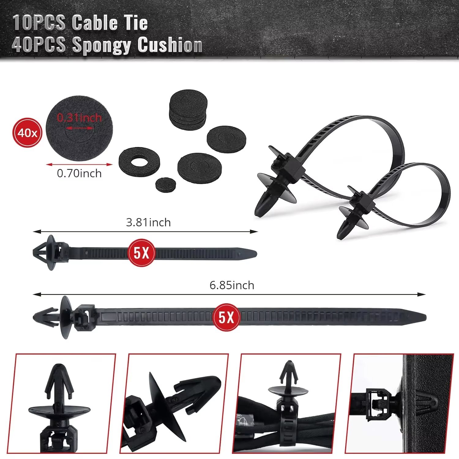 925Pcs Car Retainer Nylon Auto Fasteners Push Trim Clips Pin Rivet Bumper Kit Auto Fastener