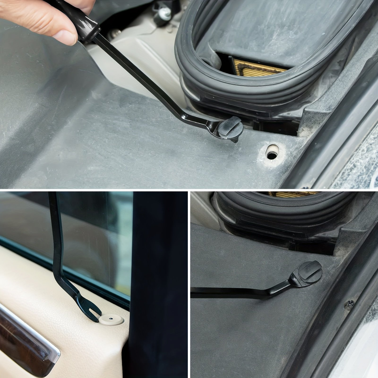 5Pcs Auto Trim Removal Tool Kit, No Scratch Plastic Pry Tool Kit - Interior Door Panel Clip Fastener Removal Set for Vehicle