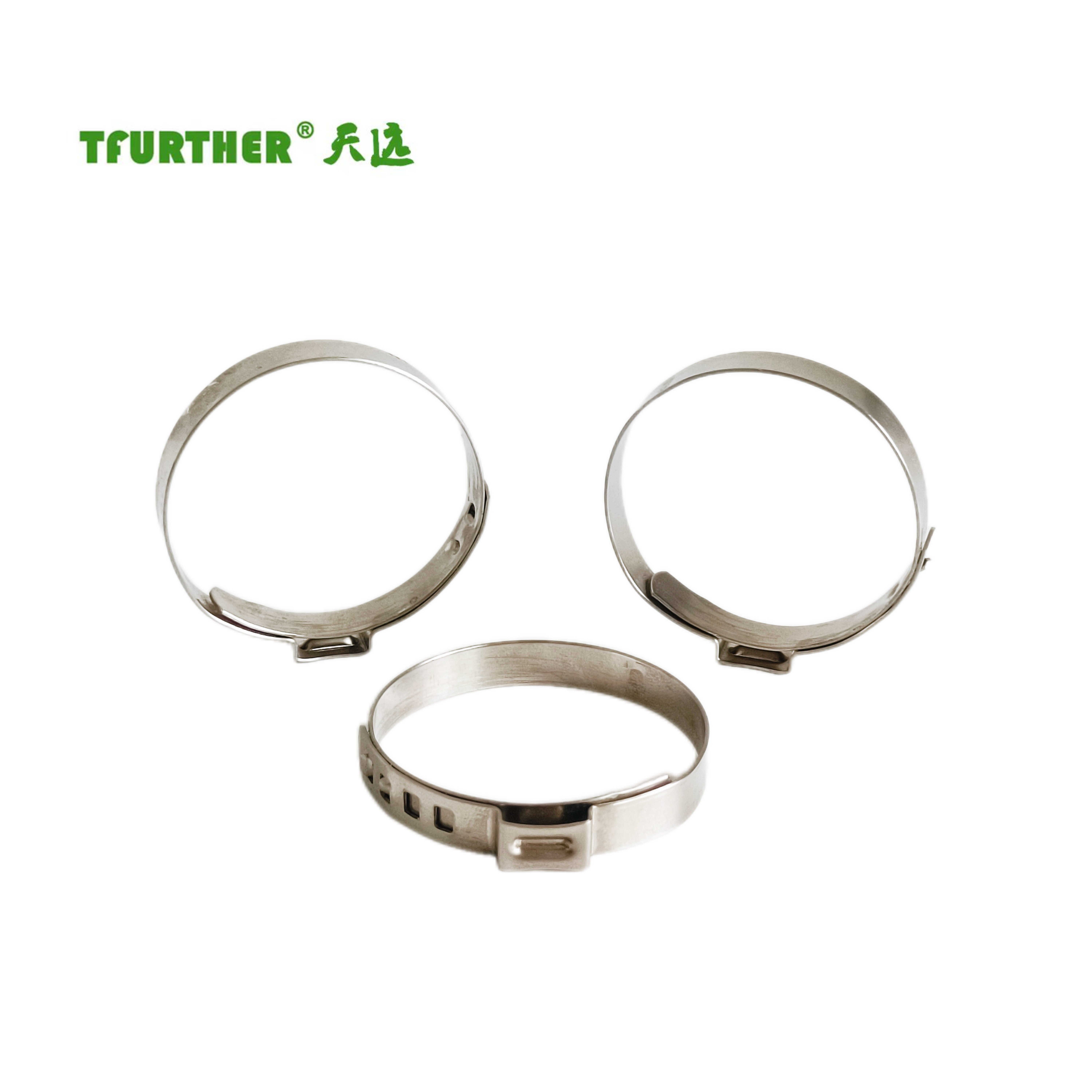 Factory Outlet 304 single ear infinite clamp quick installation clamp stainless steel ear type clamp