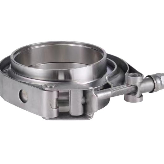 Universal 5 Inch Auto Car Exhaust Muffler Pipe V Band Clamp with Flange Quick Release V Band Clamp And Male & Female Flanges Kit