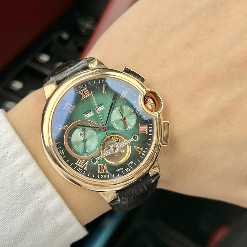 Customizable Luxury Men's Fashion Automatic Watch Pointer Dial Display Waterproof Steel Band Tourbillon Feature Mechanical Style