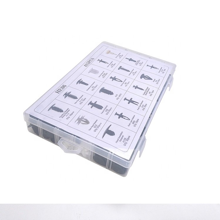 415 Pcs Plastic Car Clips Fasteners Assortment Push Pin Rivets Kit With 18 Most Popular Sizes Car Door Trim Panel Clips
