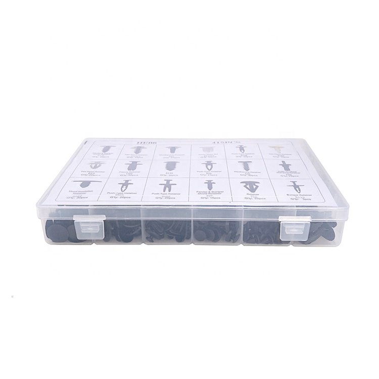 415 Pcs Plastic Car Clips Fasteners Assortment Push Pin Rivets Kit With 18 Most Popular Sizes Car Door Trim Panel Clips