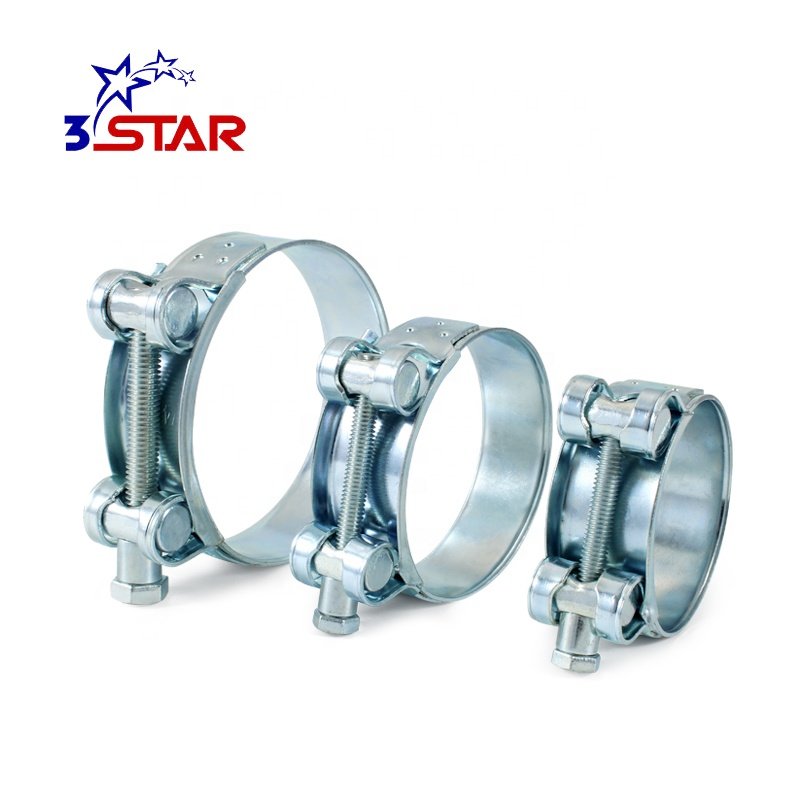 Adjustable Stainless Steel Hose Clamp for Hydraulic Silicone Hose Heavy Duty Single Bolt Hose Clamp