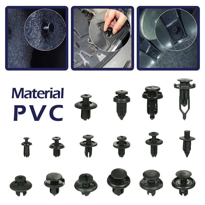 625 Piece Automotive Fastener Clip Hybrid Body Push Bumper Door Trim Panel Auto Clip Plastic Box Covered with Tape