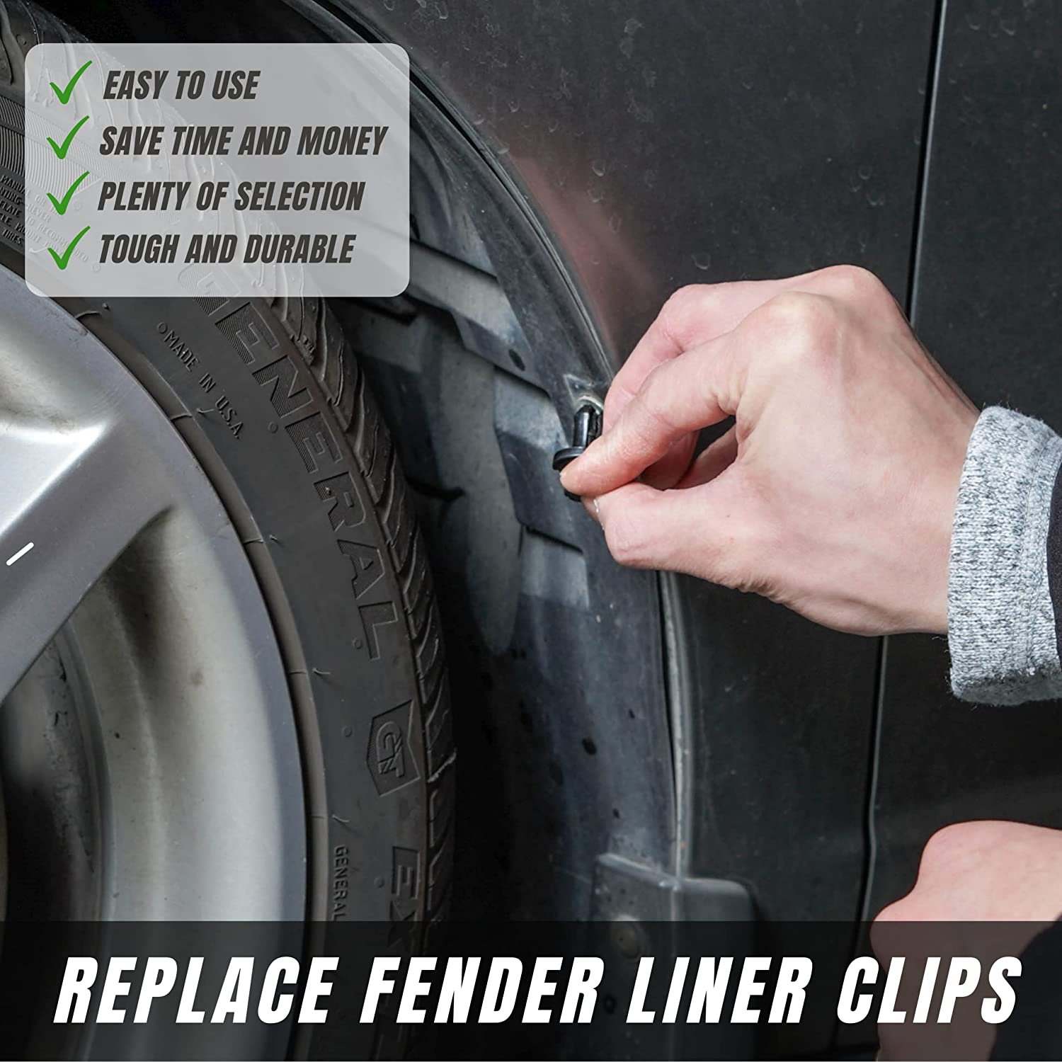 1000 Pcs Plastic Car Push Retainer Clips for Car Auto Fasteners & Clip Plastic Clips Bumper Rivet Kit Body