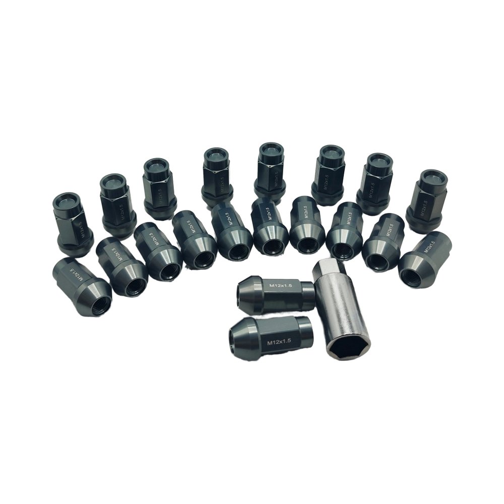 Hot Sale Titanium Color M12x1.5 Car Wheel Nut New Condition 16+4 Modified Iron Car Nut for Toyota Mitsubishi Honda