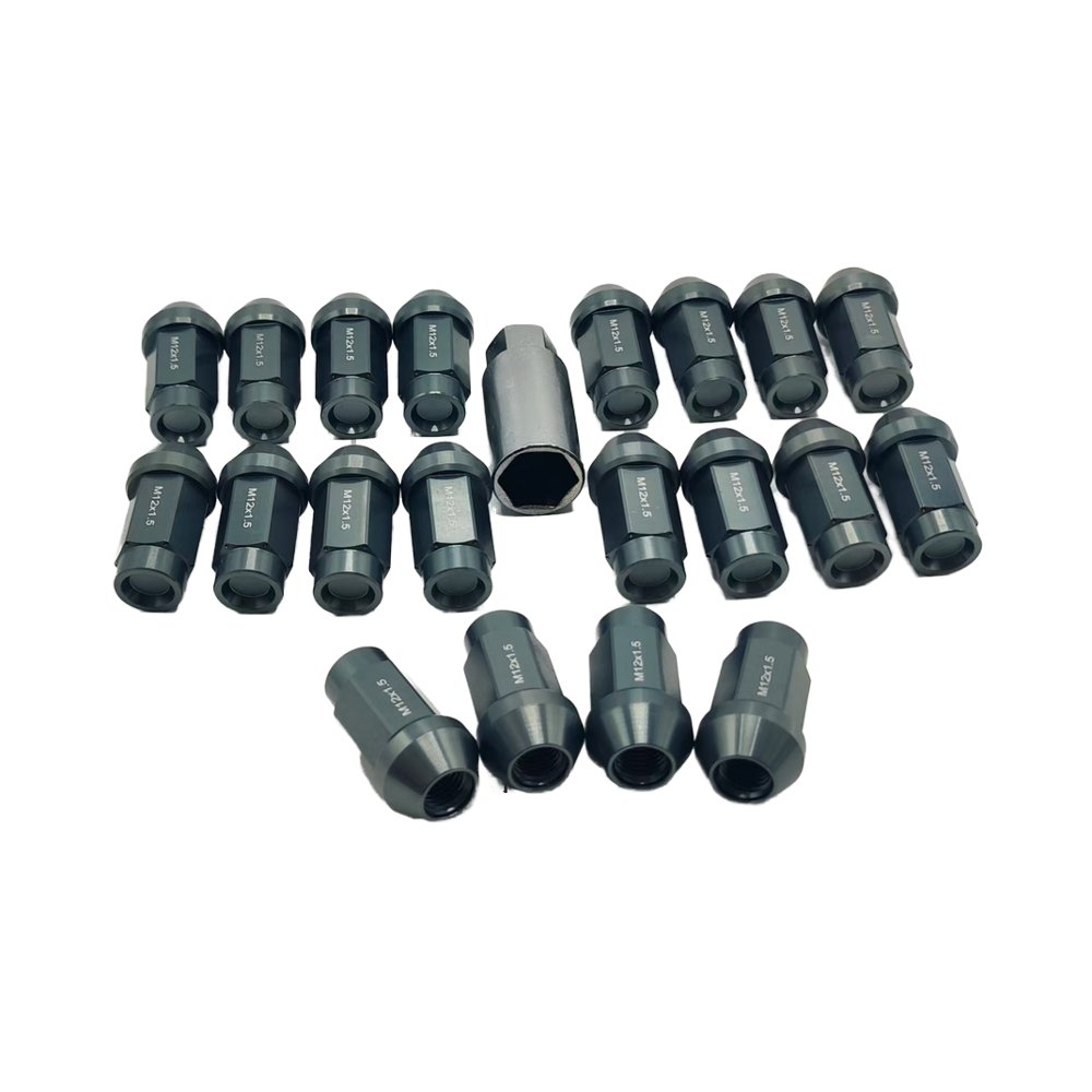 Hot Sale Titanium Color M12x1.5 Car Wheel Nut New Condition 16+4 Modified Iron Car Nut for Toyota Mitsubishi Honda