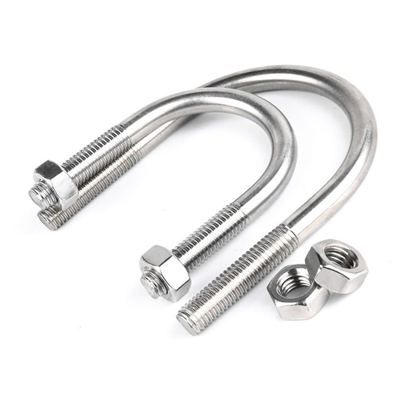 Hot Sales M10 M12 M16 Stainless Steel U-Shaped Bolt For sales nut custom bolts