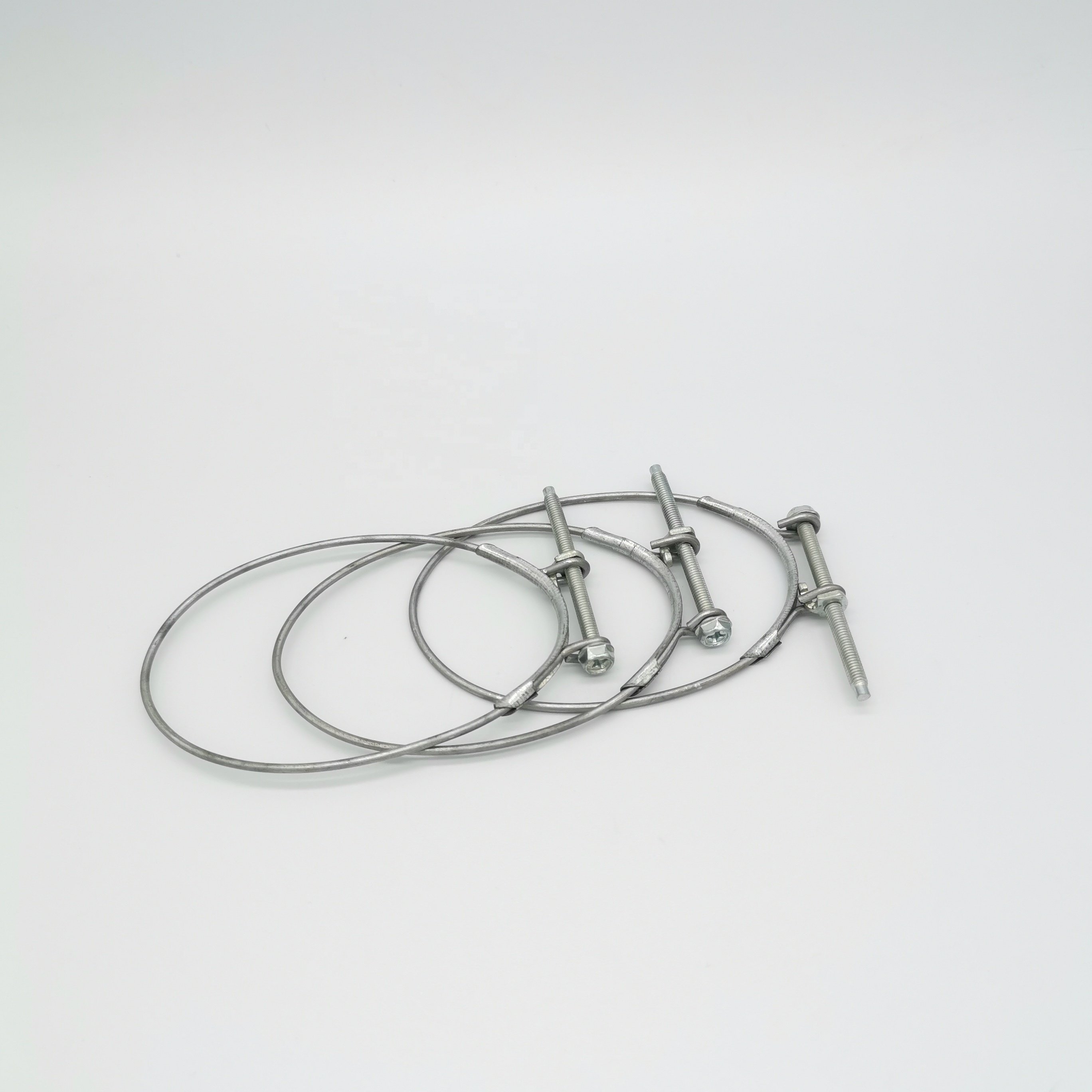Galvanised Iron Oval Single Wire Hose Clamp Steel Wire Ring Fuel Injector Hose Clips Clamps