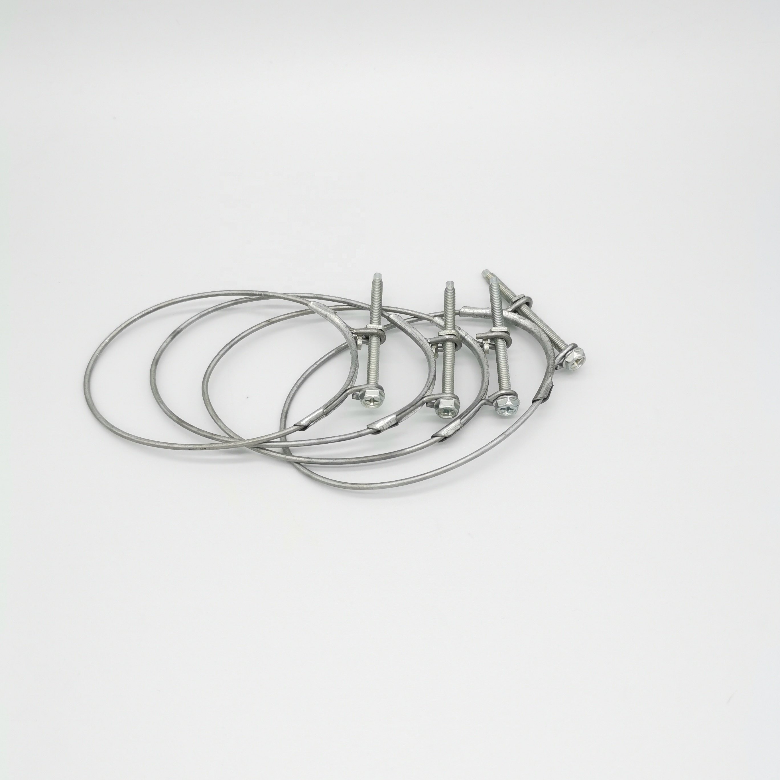 Galvanised Iron Oval Single Wire Hose Clamp Steel Wire Ring Fuel Injector Hose Clips Clamps