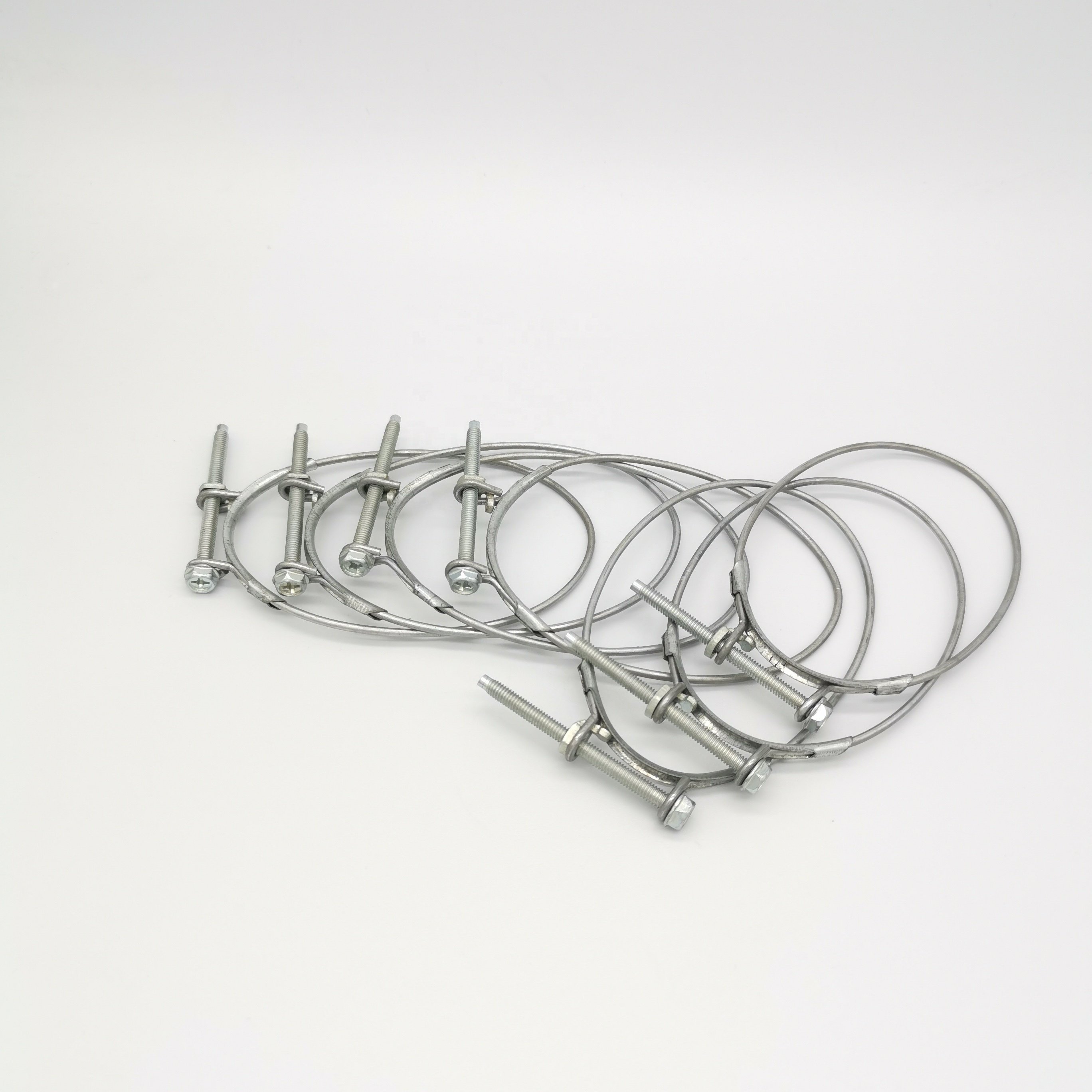 Galvanised Iron Oval Single Wire Hose Clamp Steel Wire Ring Fuel Injector Hose Clips Clamps