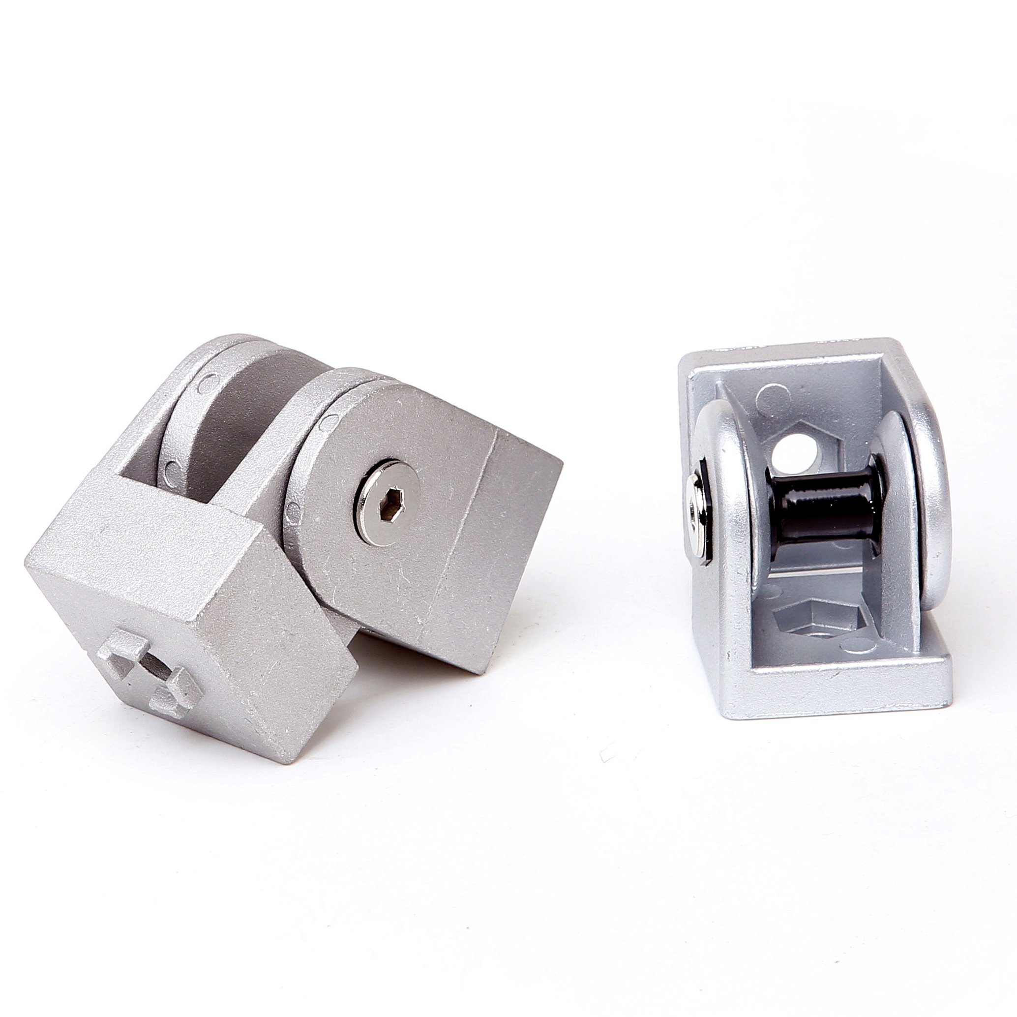 Zinc Alloy Movable Hinge Pivot Hinge DIN GB Industrial Aluminum Profile 2020/3030/4040/4545 Pivot Joint Sandblasting Adjustable