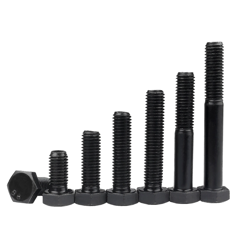 Black Hex Screw Bolts and Nuts Din933 M6 Bouten M10 Tuerca Y Perno Fasteners M12 M13 Hexagon Bolts 18X80 Mm 8.8 Hex Head Bolt