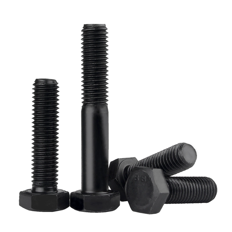 Black Hex Screw Bolts and Nuts Din933 M6 Bouten M10 Tuerca Y Perno Fasteners M12 M13 Hexagon Bolts 18X80 Mm 8.8 Hex Head Bolt