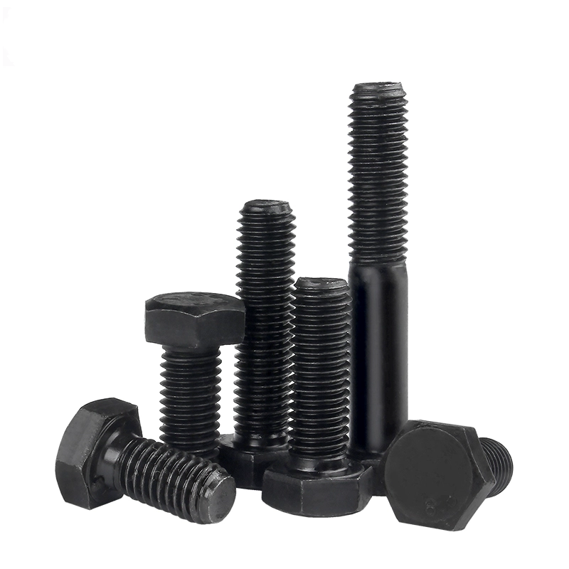 Black Hex Screw Bolts and Nuts Din933 M6 Bouten M10 Tuerca Y Perno Fasteners M12 M13 Hexagon Bolts 18X80 Mm 8.8 Hex Head Bolt
