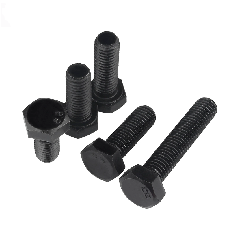 Black Hex Screw Bolts and Nuts Din933 M6 Bouten M10 Tuerca Y Perno Fasteners M12 M13 Hexagon Bolts 18X80 Mm 8.8 Hex Head Bolt