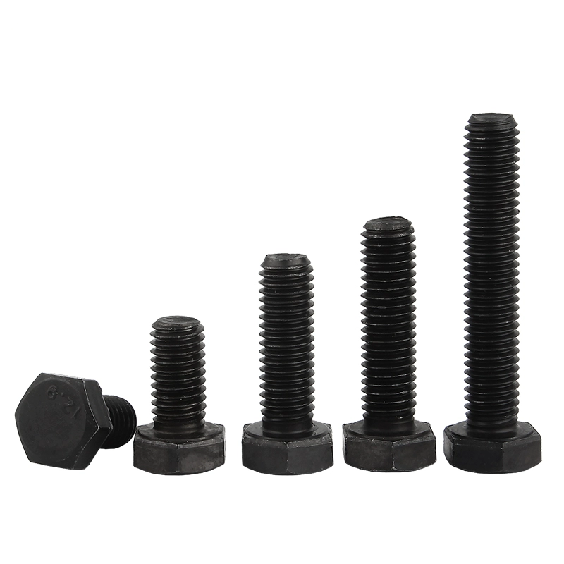 Black Hex Screw Bolts and Nuts Din933 M6 Bouten M10 Tuerca Y Perno Fasteners M12 M13 Hexagon Bolts 18X80 Mm 8.8 Hex Head Bolt