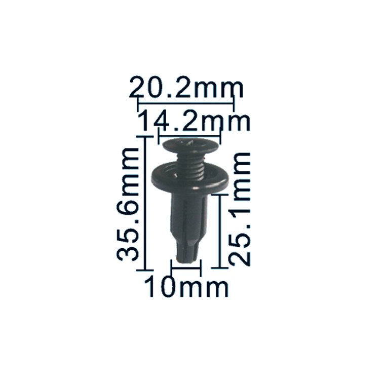 High Quality Auto Parts Plastic Push Type Rear Bumper Clip for Honda Cars