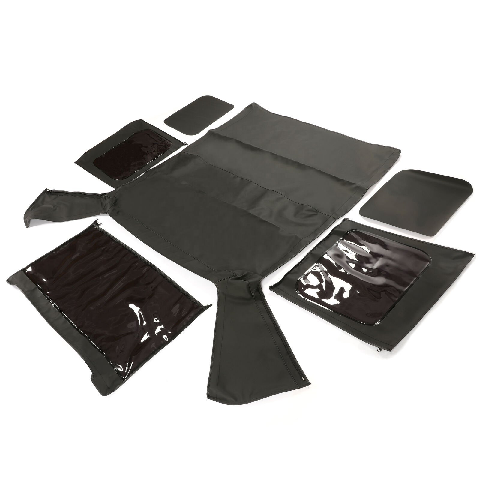 For Jeep Wrangler YJ 1987-95 Soft Top 2DR Black w/Plastic Windows Replacement