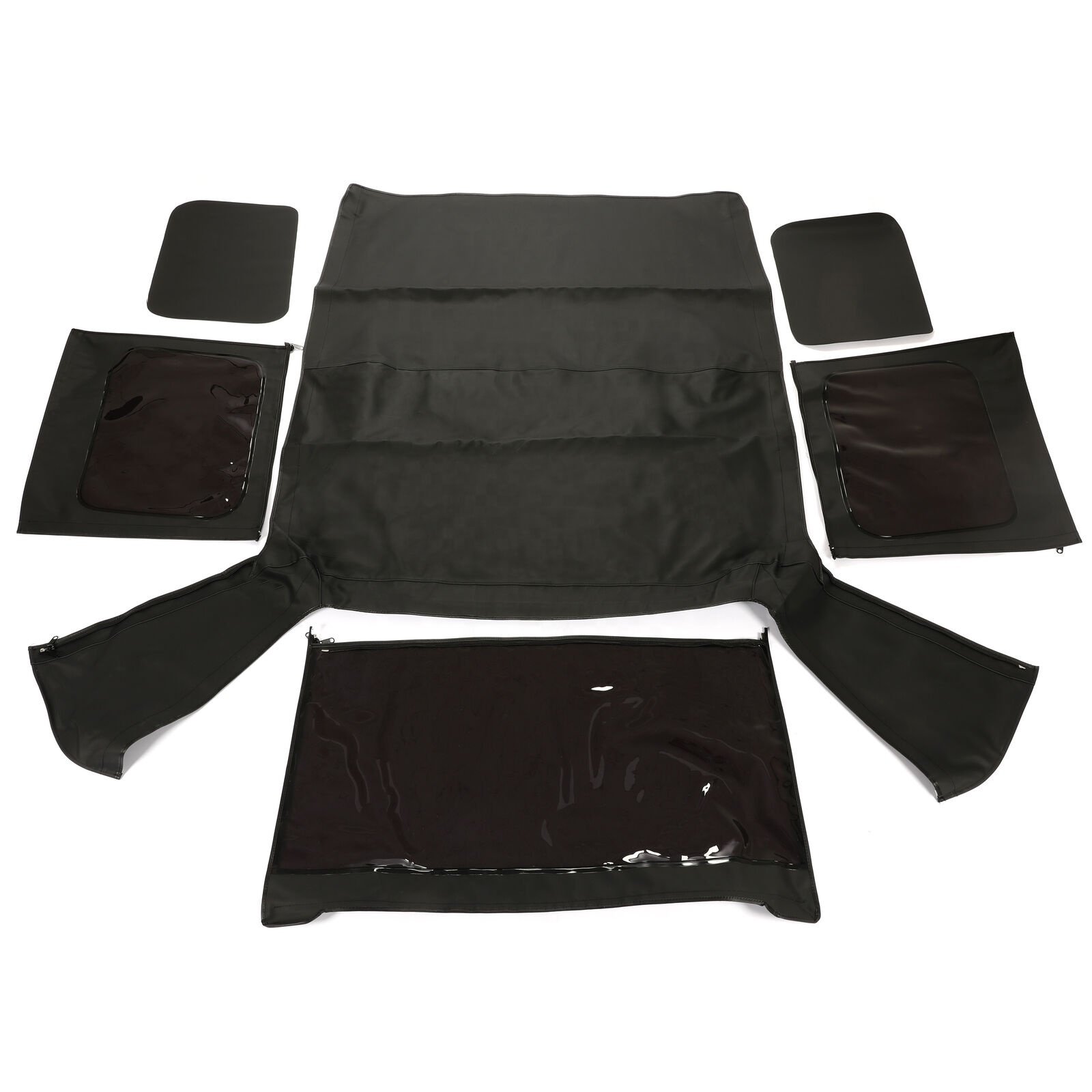 For Jeep Wrangler YJ 1987-95 Soft Top 2DR Black w/Plastic Windows Replacement