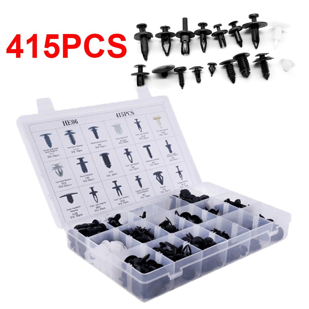415pcs push-type auto fasteners car clips set Auto Plastic Body Clips Bumper Fasteners