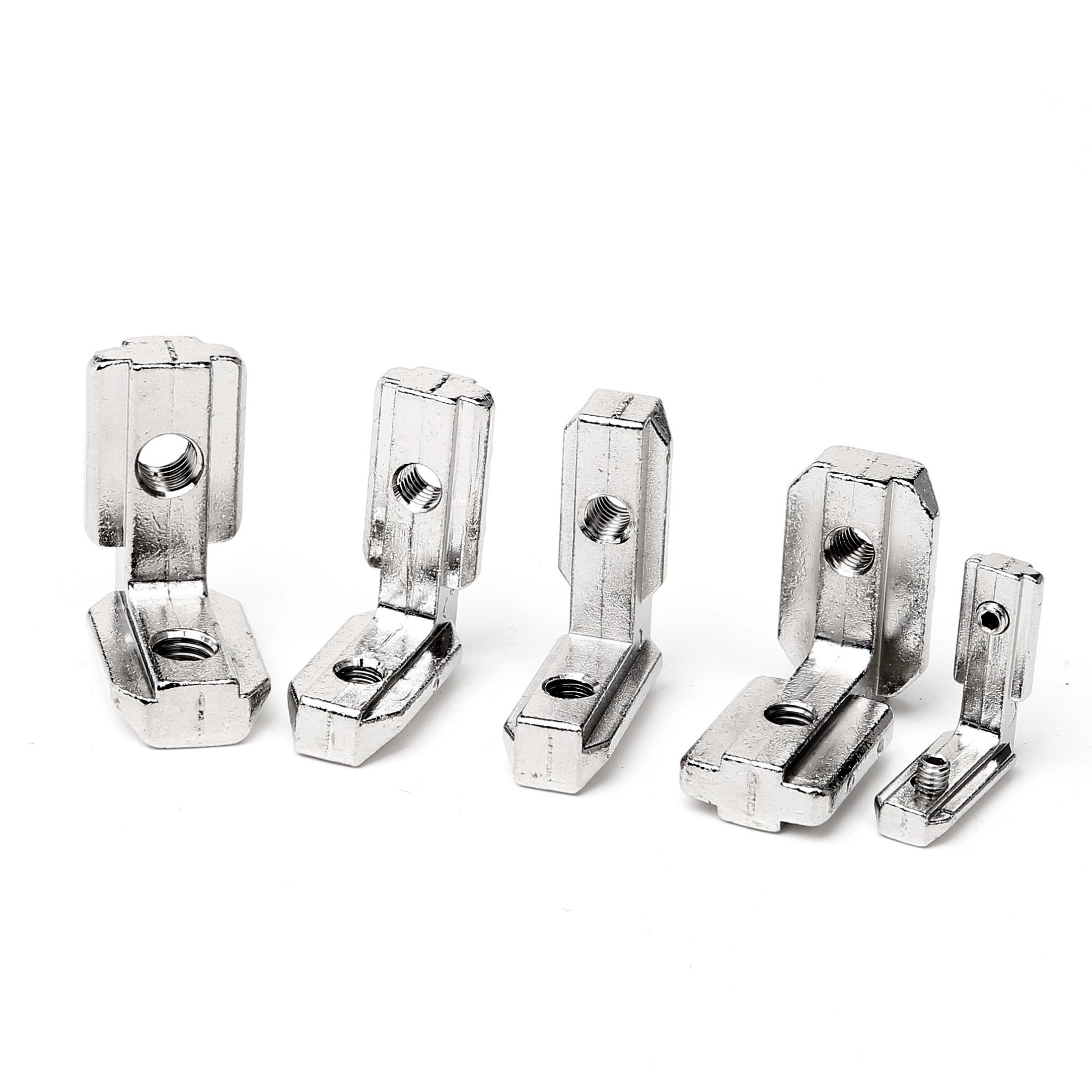 Zinc Alloy DIN GB Angle Groove Connector 20/30/40/45 Embedded Angle Groove Aluminum Profile Fitting L Shape Connector
