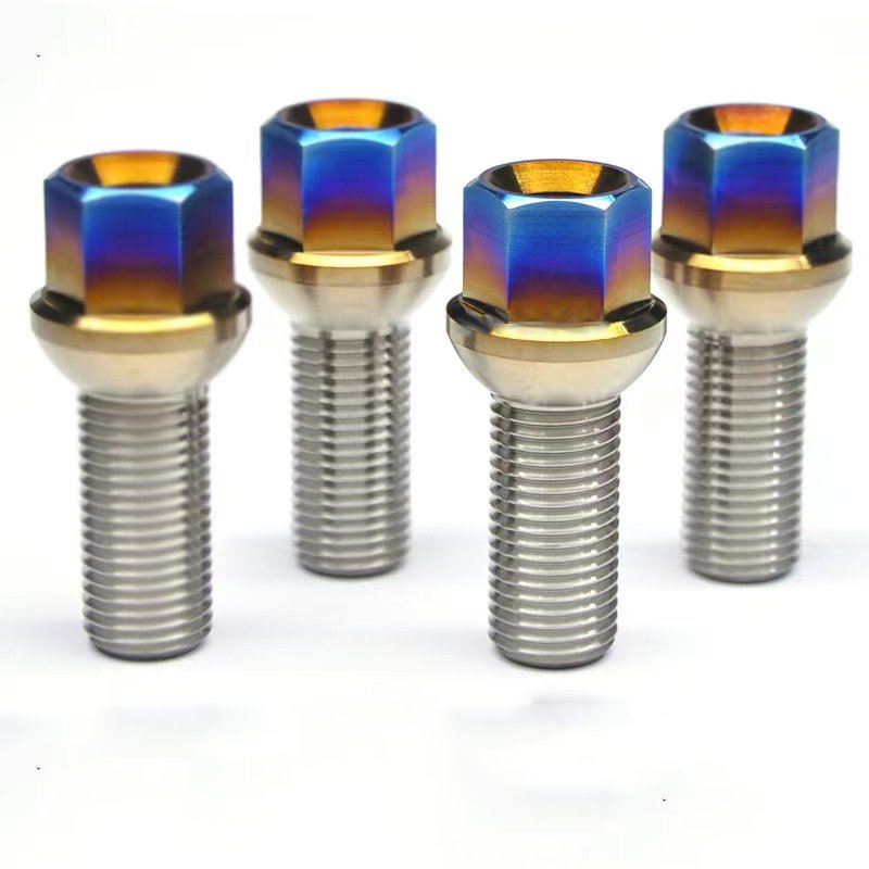M12,M14 Titanium Wheel Lug Bolts Wheel Lug Titanium Wheel Bolts For Car Auto Parts