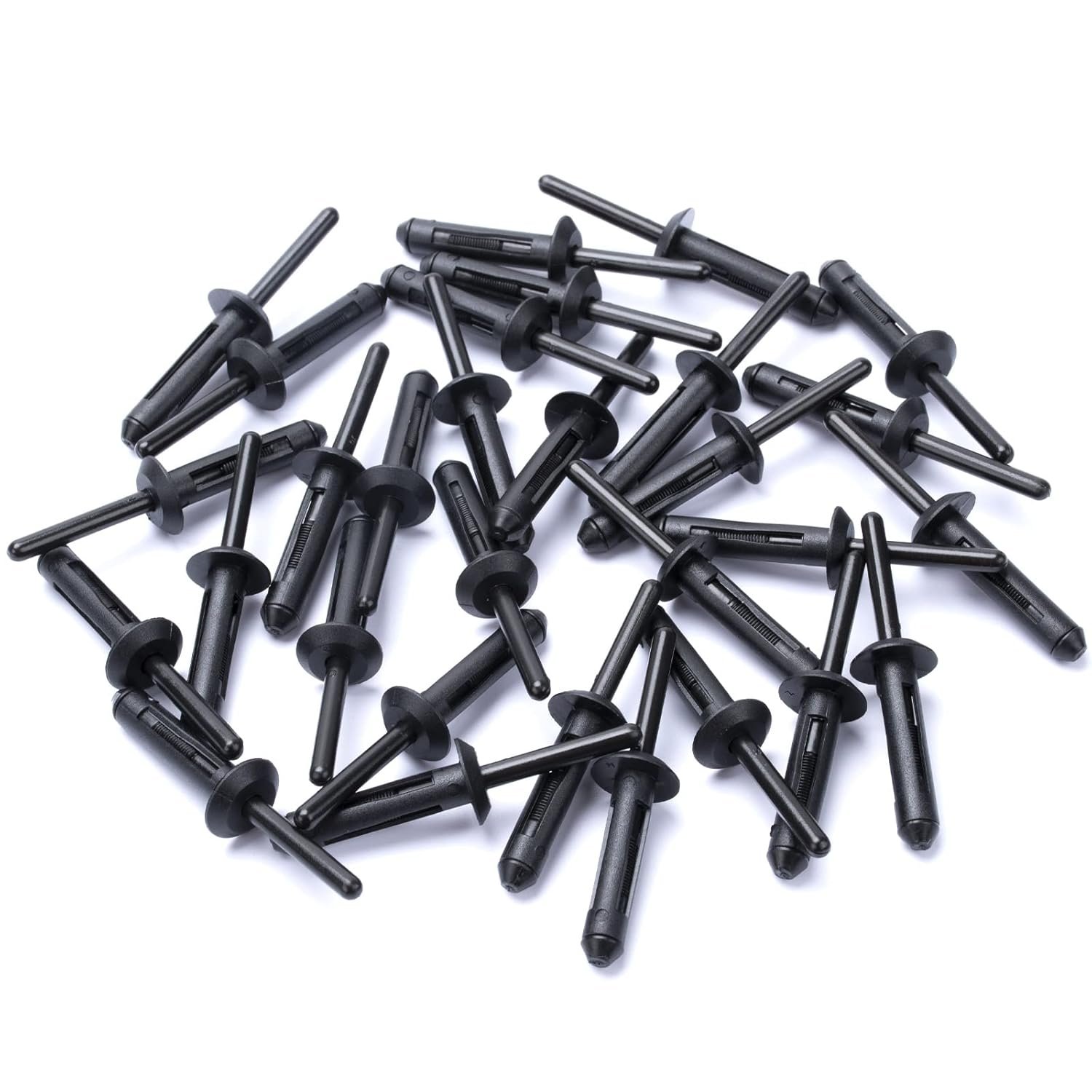 15718794 6500898 13/64 Hole Bumper Cover Radiator Support Air Duct Rivet Plastic Clip Made Nylon POM Compatible GM Chrysler