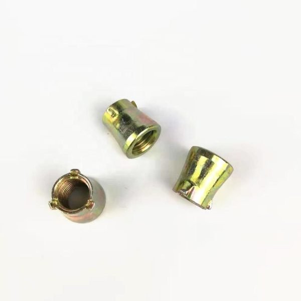 3PCS M8 Shield Anchor Nut Yellow Zinc Coating Rawl Anchor Nut Fastener Parts of Heavy Duty Concrete Expansion