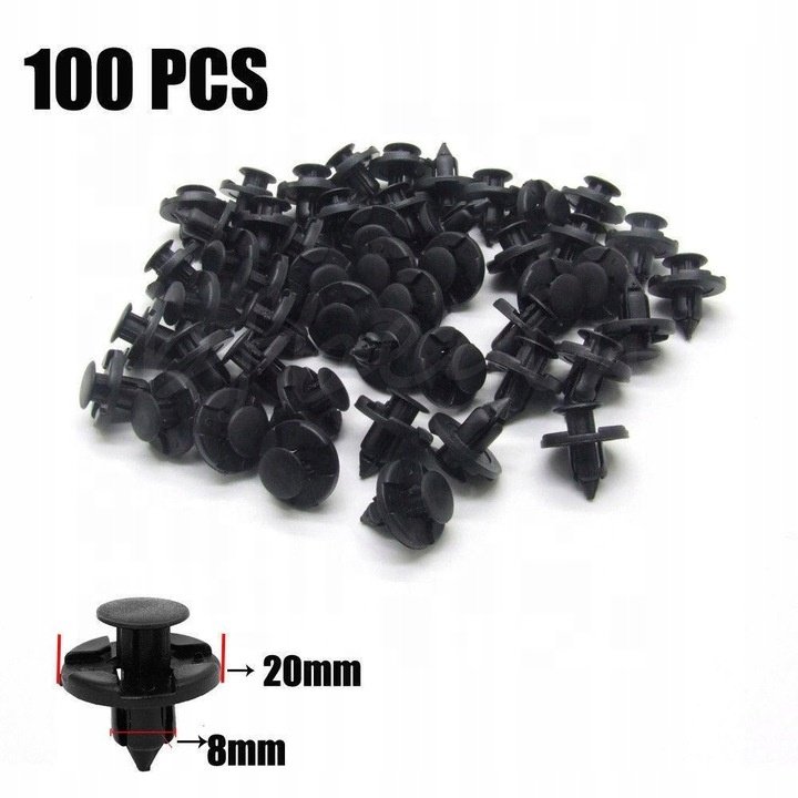01553-09321 Lower Price Auto Body Clips Plastic Car Push Type Retainers Widely Range Hole Customized Shape Plastic Bumper