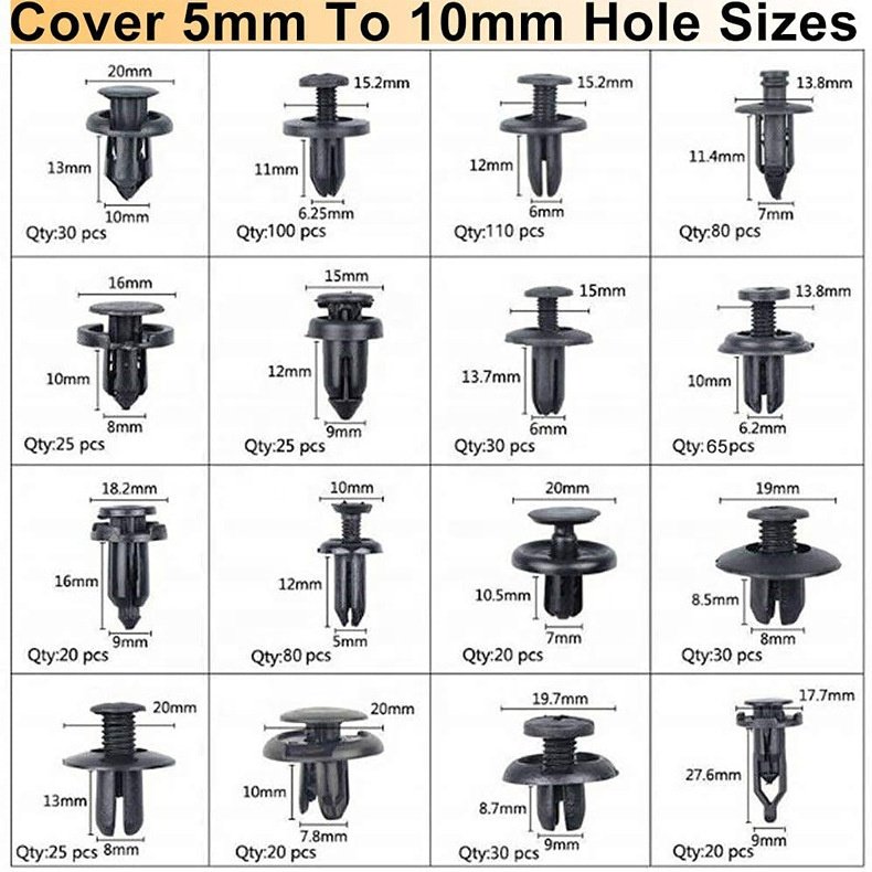 Car Plastic Clips car fastener clip Auto bumper rivet door trim panel retainer fastener Kit bumper clips asteners
