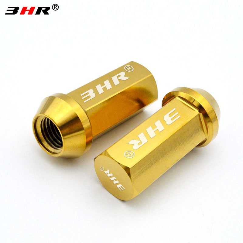 3HR High strength cone seat closed end Gr.5 titanium car wheel nuts lug nuts M12*1.5mm/M12*1.25mm for Japanese cars