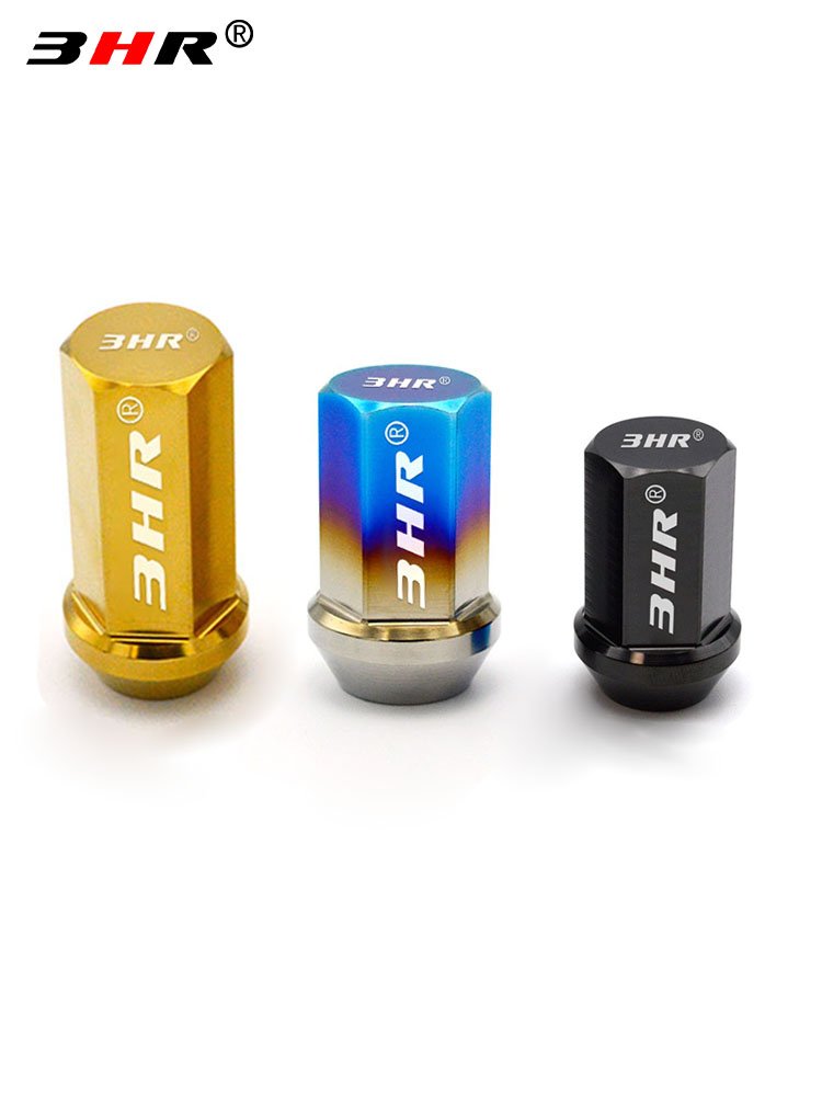 3HR High strength cone seat closed end Gr.5 titanium car wheel nuts lug nuts M12*1.5mm/M12*1.25mm for Japanese cars
