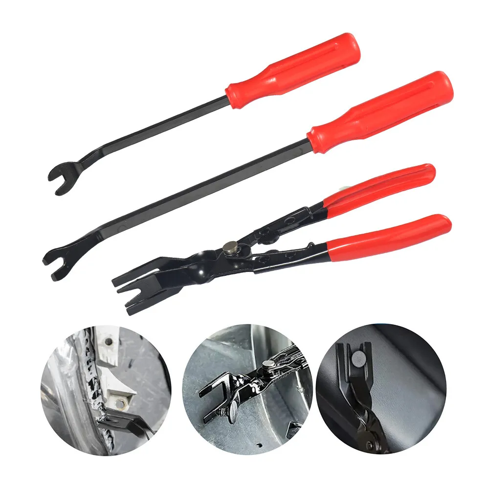 3pcs Car Door Upholstery Remover Body Retainer Clip Auto Trim Panel Pry Tool