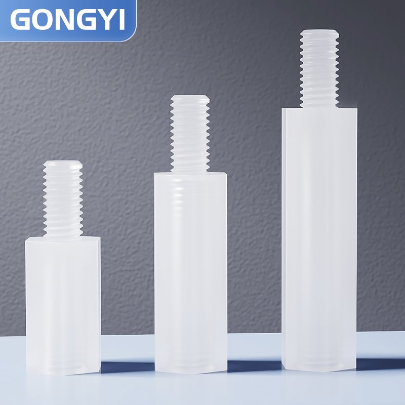 Quality certification M3*7+6 PCB Standoff Threaded Hex Body Male Female black and white Black Nylon