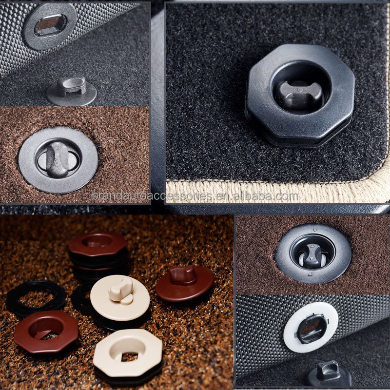 Car Mats Different Patterns Double Buckle Metal Car Floor Mat Fastener Clips
